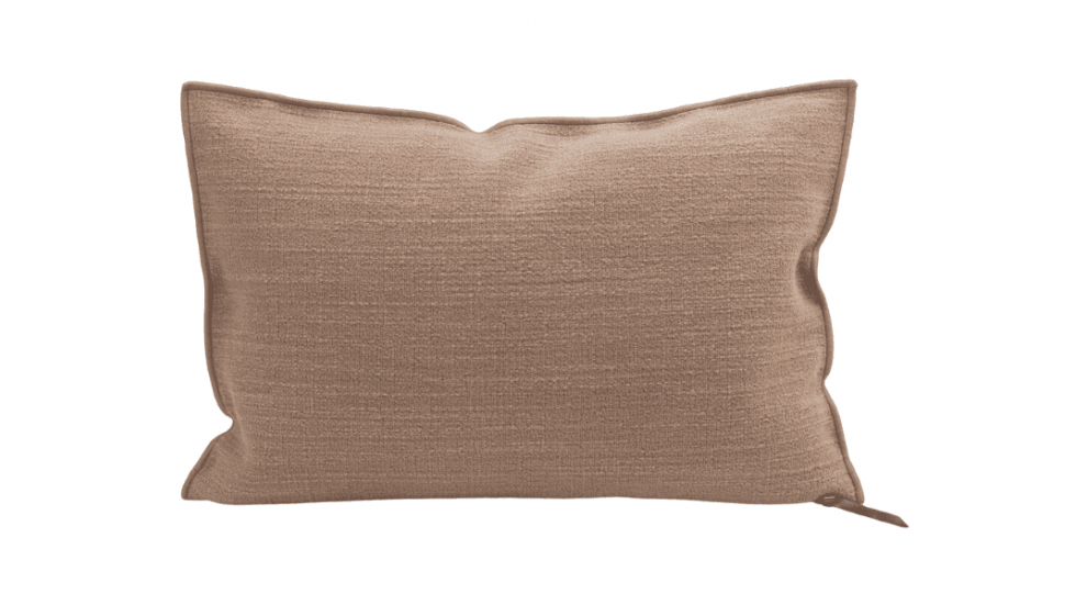 COUSSIN VICE VERSA TOILE BELSIZE UPCYCLÉE - AMARETTO - 2 DIMENSIONS