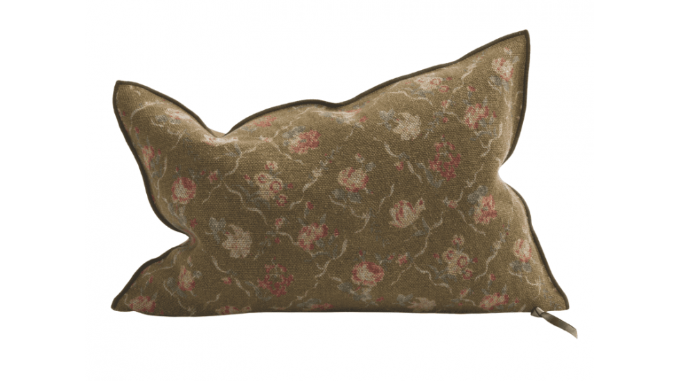 COUSSIN EN LIN VICE VERSA WABI SABI JARDIN SECRET - BRONZE - 2 DIMENSIONS