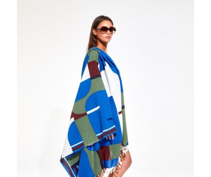 DRAP DE PLAGE CHANCE | 100% COTON | BLEU 305