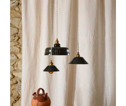 Suspension LISETTE, ø21cm x H8cm, GRES EMAILLE