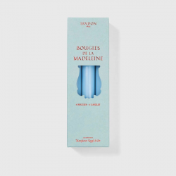 Bougie de la Madeleine - Ø2cm x h 20cm PACK 6 - BLEU CIEL