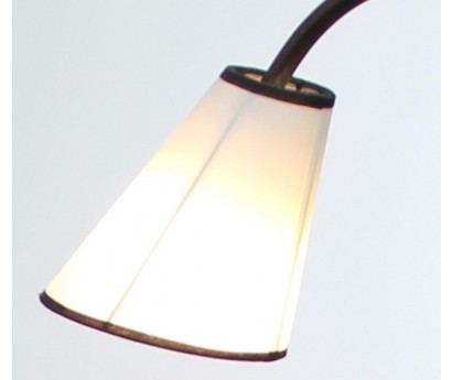 LAMPADAIRE LIX - ABAT-JOUR BLANC BIAIS NOIR - 114cm