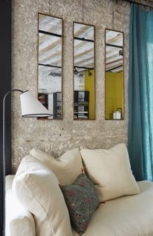 Miroir Dristi - 120cm x 30cm - Acier brossé