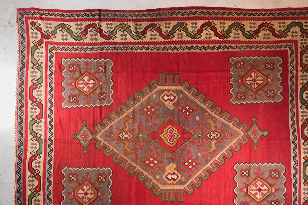 Tapis KILIM USAK - 100% laine noué main - 328 x 380 cm