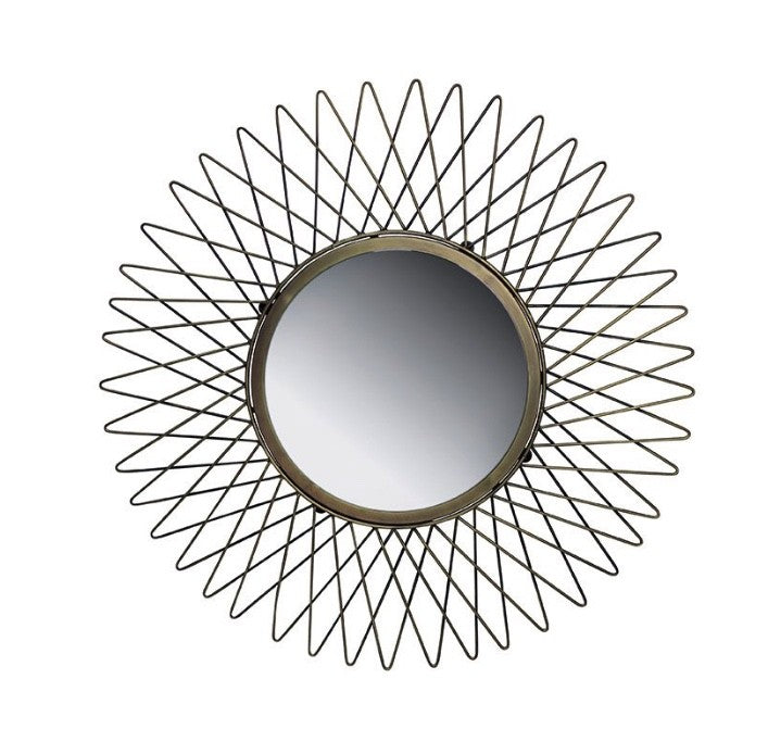 Miroir star - Acier laitonne - Ø 63cm