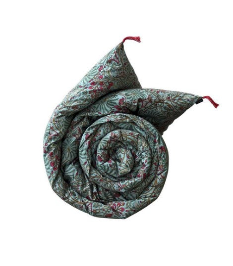 Courtepointe Papilio - 110cm x 180cm - Turquoise