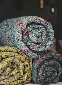 Courtepointe Papilio - 110cm x 180cm - Turquoise