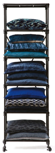 Coussin - Vice Versa Black Line - Lin Stone Washed - Paon - 40 x 60 cm