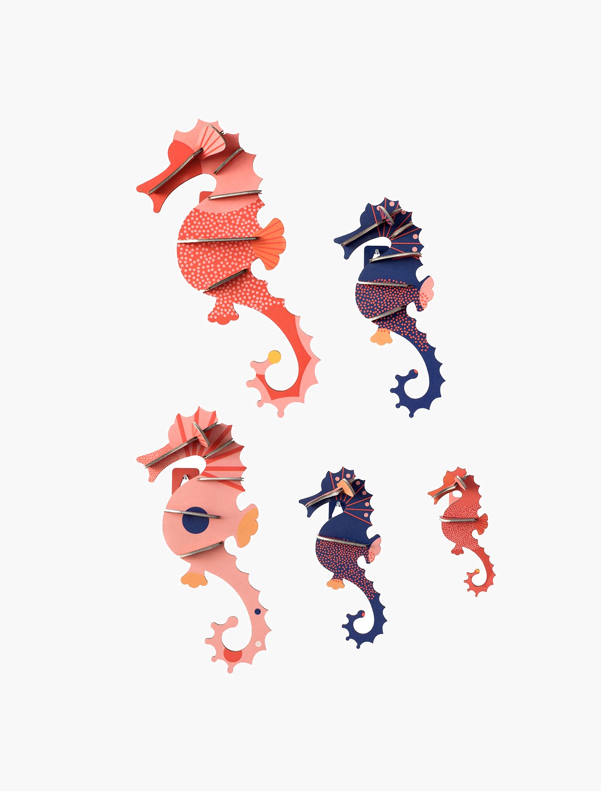 DECORATION MURALE | HIPPOCAMPES | 7cm x 3cm x 21cm