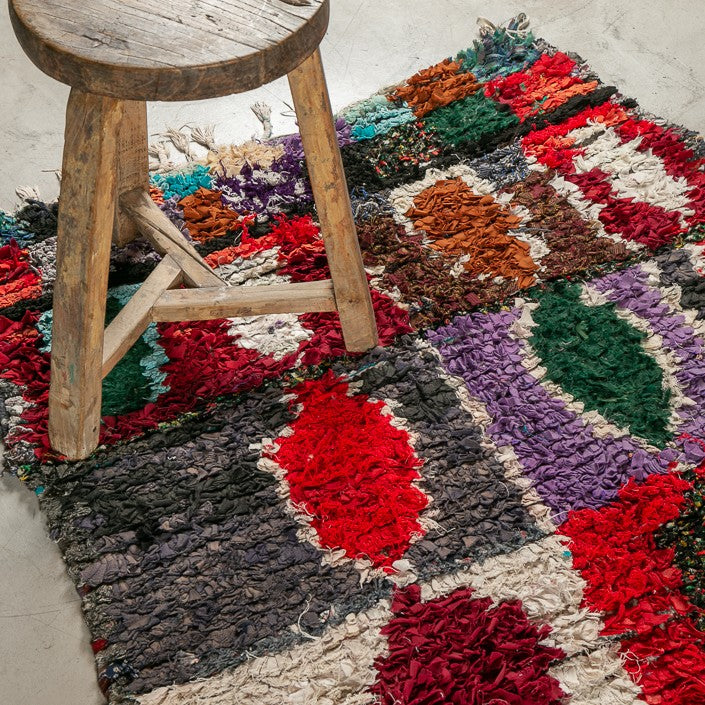 Tapis BOUCHEROUITE - 100% laine noué main - 105 x 175 cm