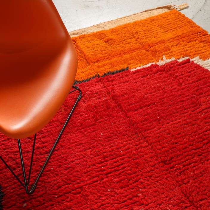 Tapis BOUJAD - 100% laine noué main - 140cm x 255cm