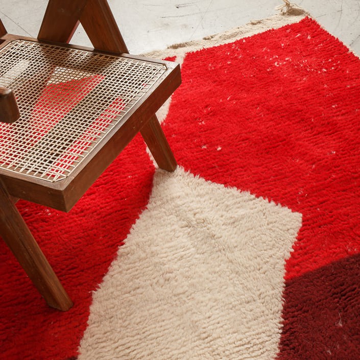 Tapis BOUJAD - 100% laine noué main - 155cm x 270cm