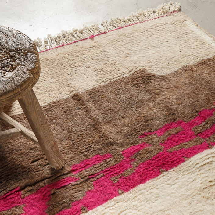Tapis BOUJAD - 100% laine noué main - 170cm x 180cm