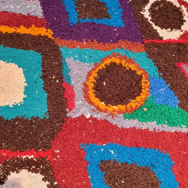 Tapis ZENDACK  - laine et coton noué main - 55 x 70 cm