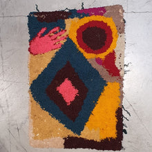 Tapis ZENDACK  - laine et coton noué main - 40 x 58 cm