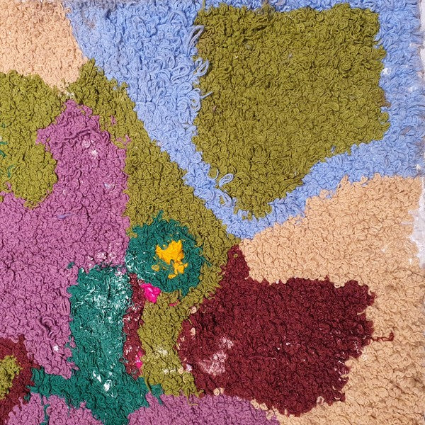 Tapis ZENDACK  - laine et coton noué main - 48 x 81 cm