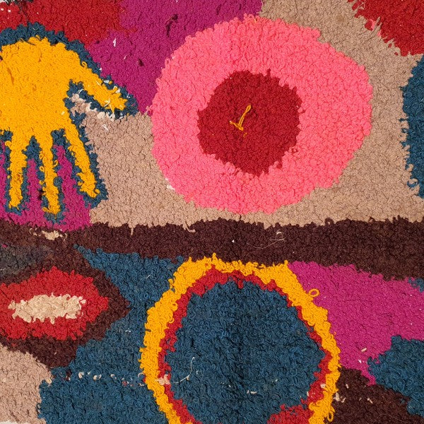 Tapis ZENDACK  - laine et coton noué main - 40 x 67 cm