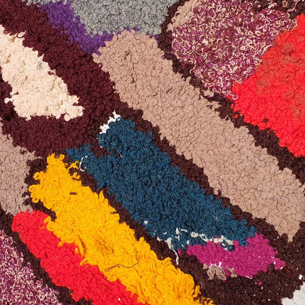 Tapis ZENDACK  - laine et coton noué main - 39 x 61 cm