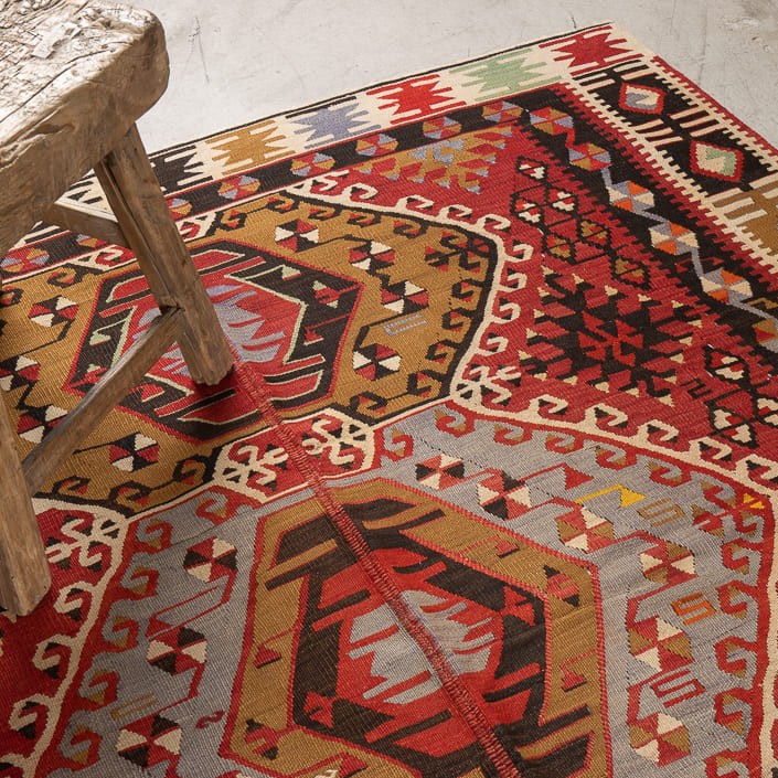 Tapis KILIM AVSAR - 100% laine noué main - 170 x 353 cm