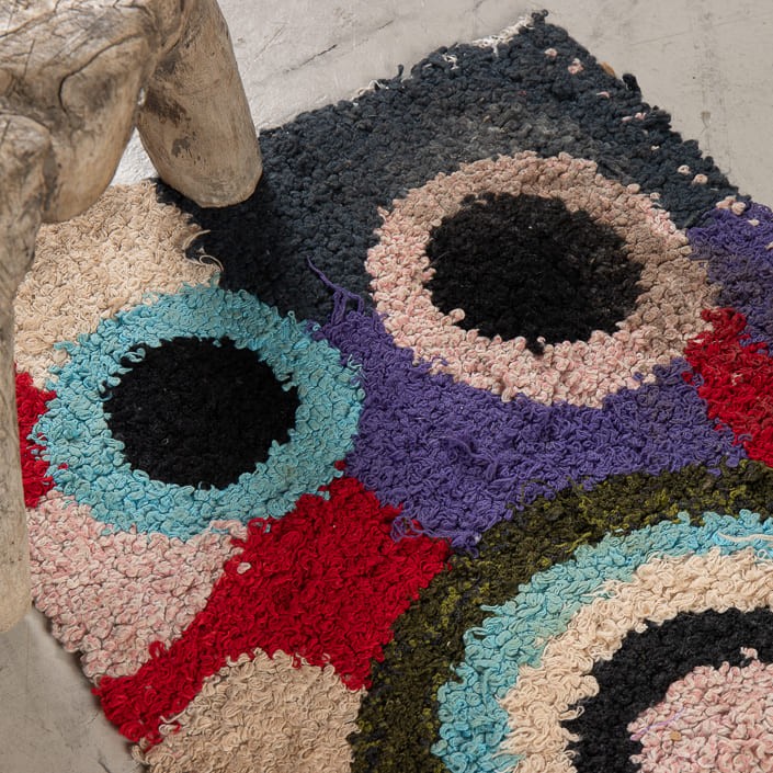 Tapis ZENDACK  - laine et coton noué main - 40 x 80 cm