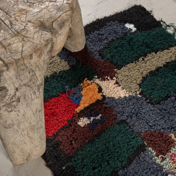 Tapis ZENDACK  - laine et coton noué main - 36 x 62 cm
