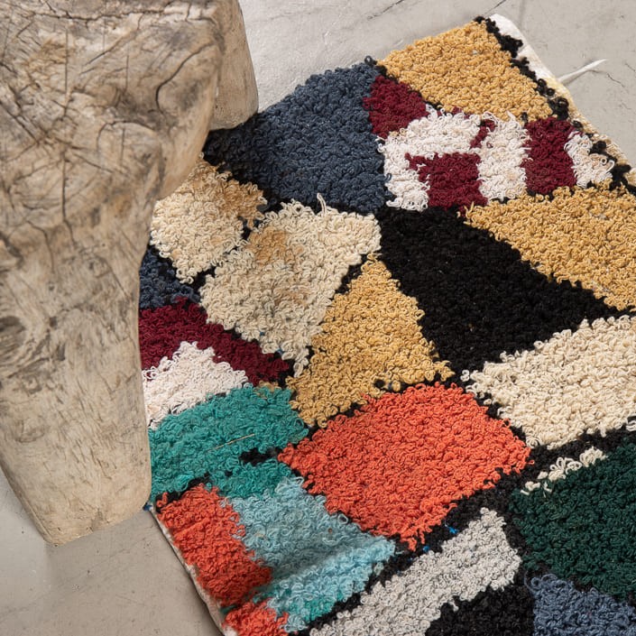 Tapis ZENDACK  - laine et coton noué main - 36 x 60 cm