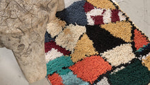 Tapis ZENDACK  - laine et coton noué main - 36 x 60 cm