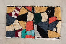 Tapis ZENDACK  - laine et coton noué main - 36 x 60 cm