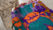 Tapis BERBERE ZENDAK -  100% laine noué main - 46cm x 77cm