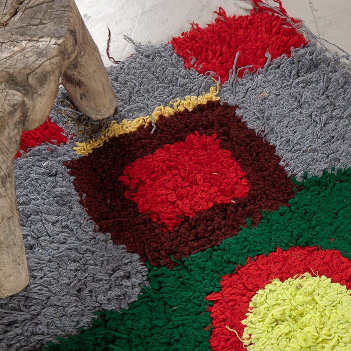 Tapis BERBERE ZENDAK -  100% laine noué main - 54cm x 93cm