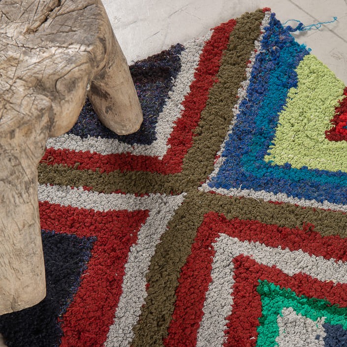 Tapis BERBERE ZENDAK -  100% laine noué main - 52cm x 95cm