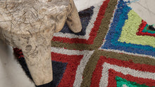 Tapis BERBERE ZENDAK -  100% laine noué main - 52cm x 95cm