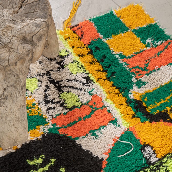 Tapis BERBERE ZENDAK -  100% laine noué main - 57cm x 94cm
