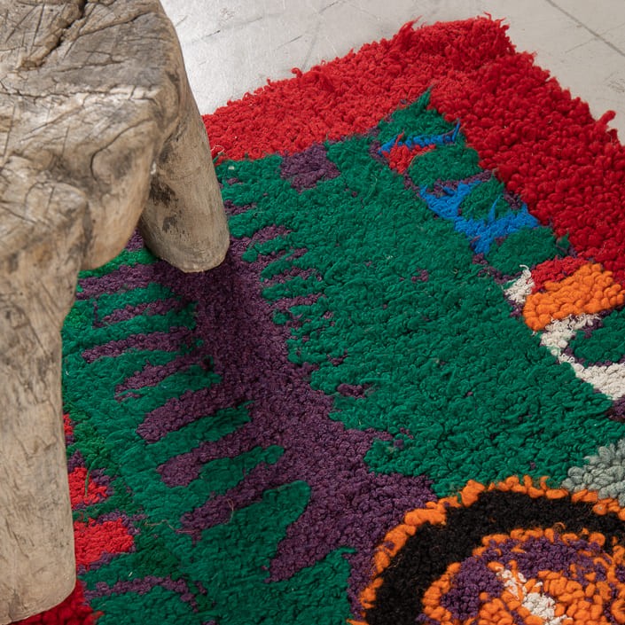 Tapis BERBERE ZENDAK -  100% laine noué main - 55cm x 94cm