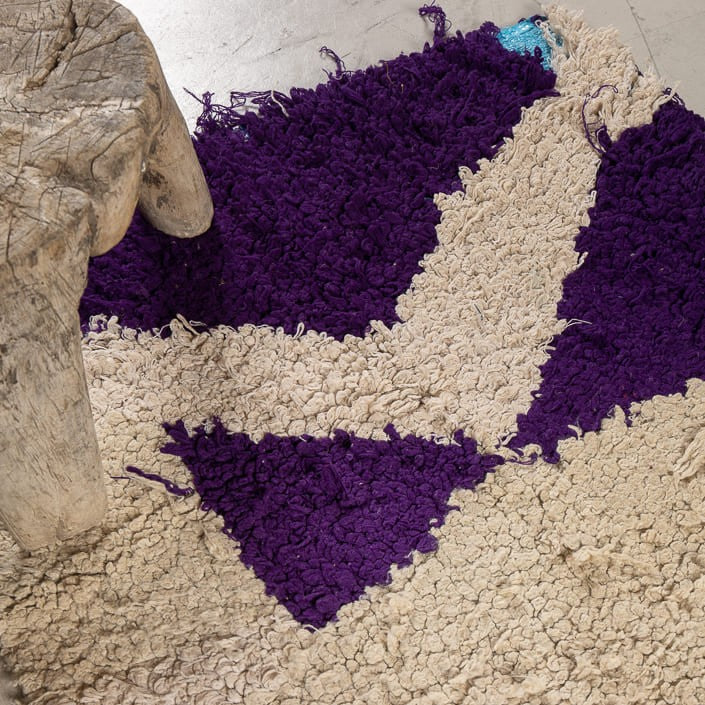 Tapis BERBERE ZENDAK -  100% laine noué main - 63cm x 103cm