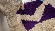 Tapis BERBERE ZENDAK -  100% laine noué main - 63cm x 103cm