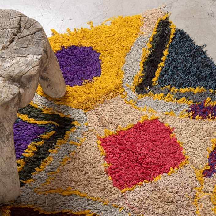 Tapis BERBERE ZENDAK -  100% laine noué main - 66cm x 197cm