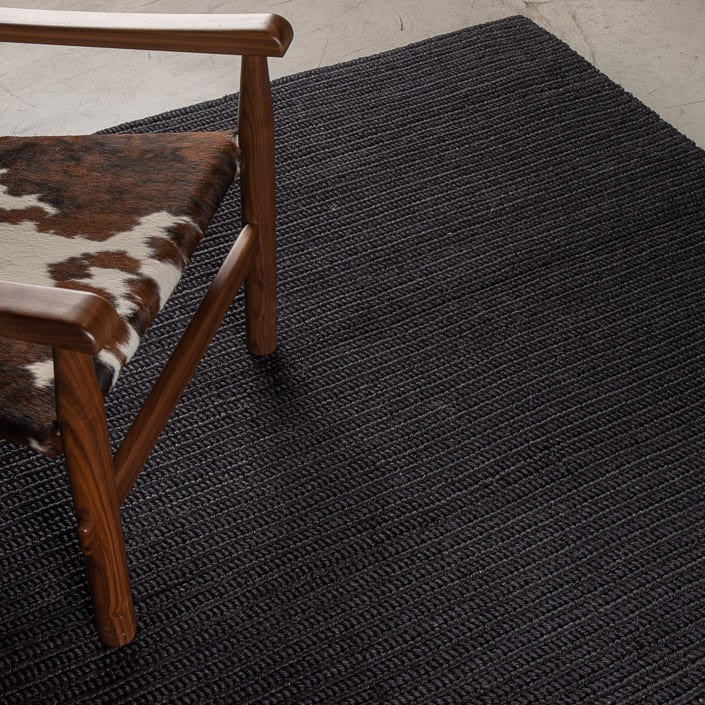 TAPIS SISAL NUDE | 100% SISAL | TISSE MAIN EN COLOMBIE | COLORIS NEGRO | 200cm x 300cm