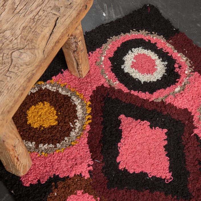 Tapis ZENDACK  - laine et coton noué main - 45 x 75 cm