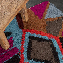 Tapis ZENDACK  - laine et coton noué main - 47 x 73 cm