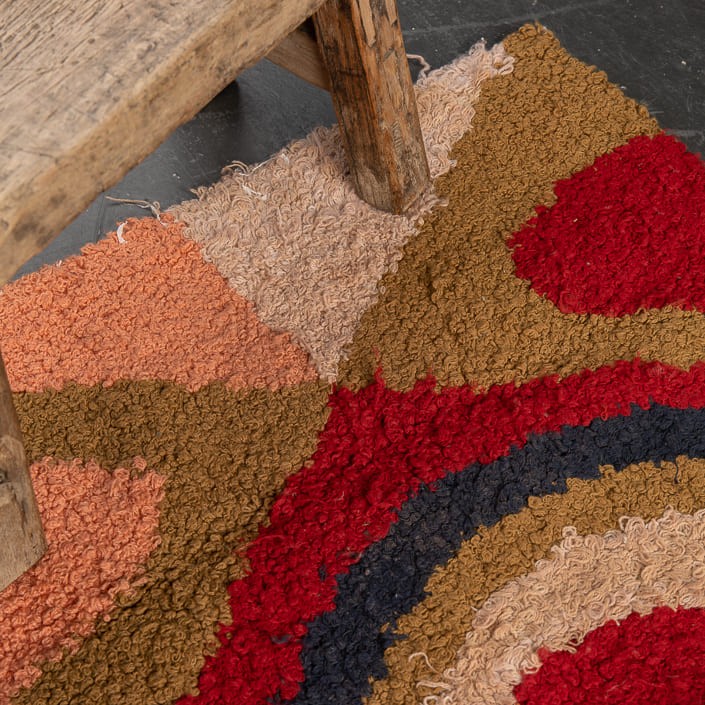 TTapis ZENDACK  - laine et coton noué main - 45 x 80 cm