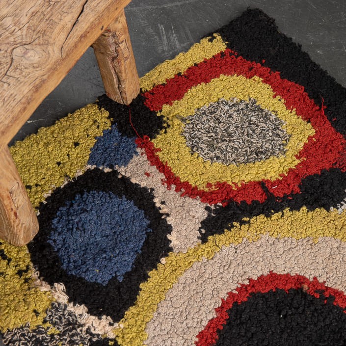 Tapis ZENDACK  - laine et coton noué main - 45 x 75 cm