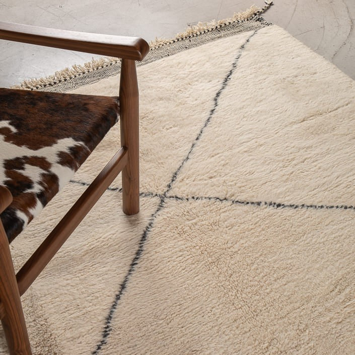 Tapis BERBERE BENI OUARAIN  - 100% laine noué main - 295cm x 390cm