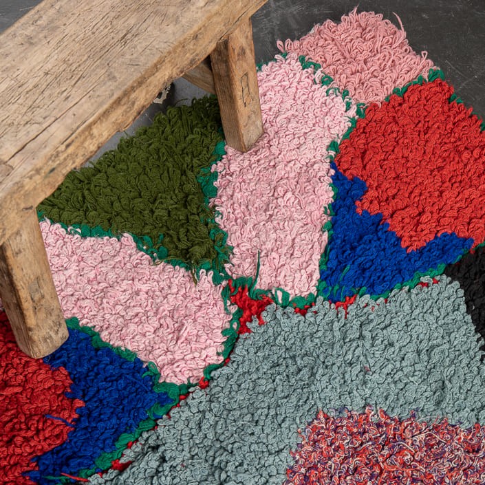 Tapis BERBERE ZENDAK -  100% laine noué main - 61cm x 101cm