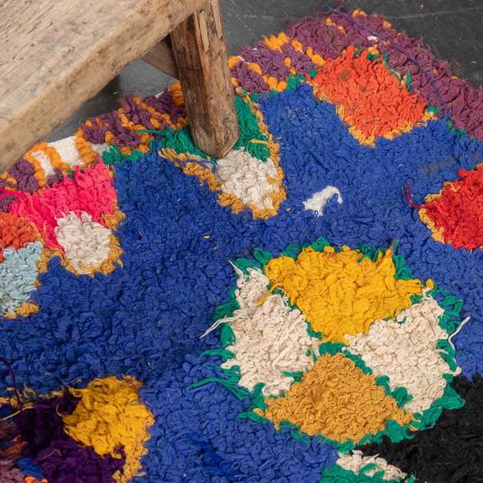 Tapis BERBERE ZENDAK -  100% laine noué main - 52cm x 93cm