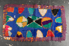 Tapis BERBERE ZENDAK -  100% laine noué main - 52cm x 93cm