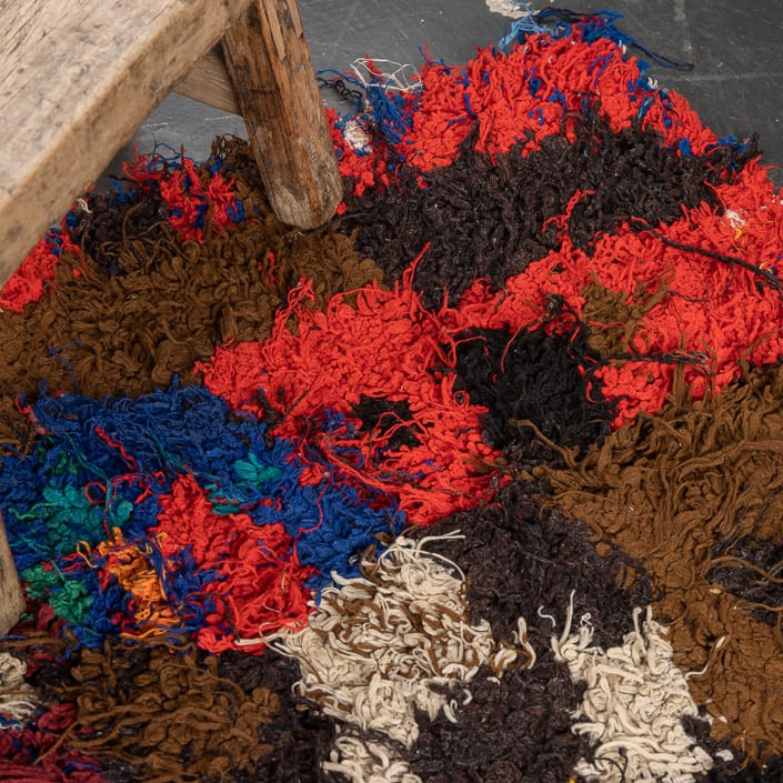 Tapis BERBERE ZENDAK -  100% laine noué main - 50cm x 100cm