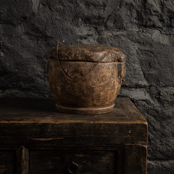 Boite alimentaire ancienne - Palmier - Pièce unique