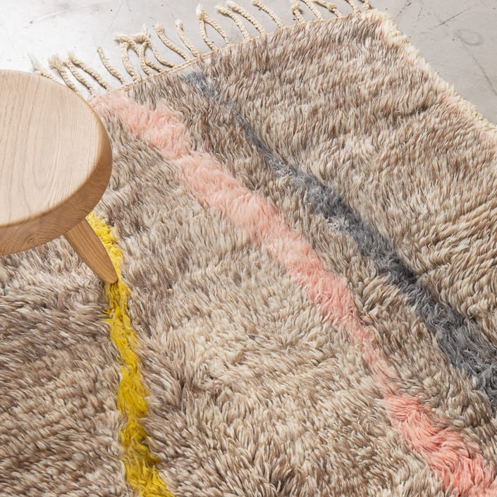 Tapis BERBERE CONTEMPORAIN - 100% laine noué main - 145cm x 245cm