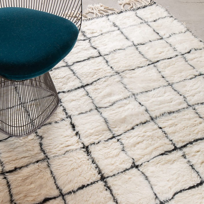 Tapis NEW BENI OUARAIN - 100% laine noué main - 220cm x 400cm